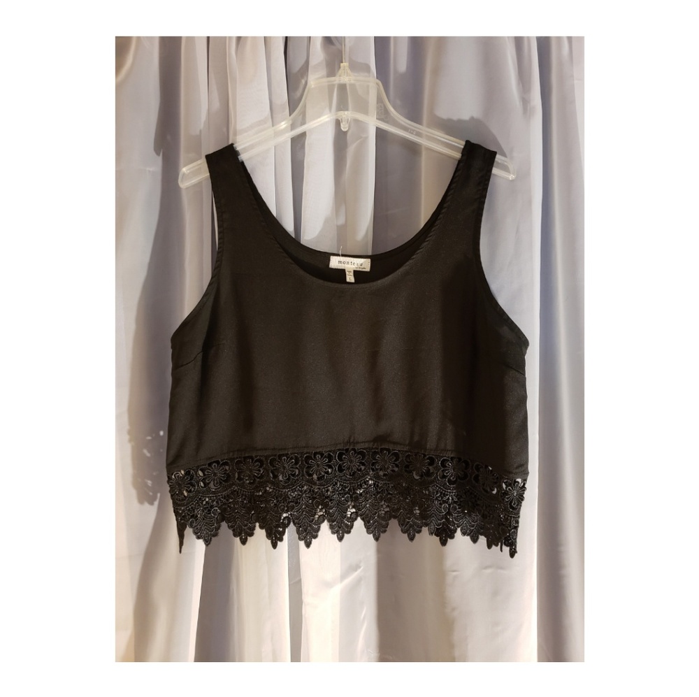 Women's Black Crop Top